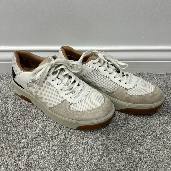 Fitflop Women's Rally Evo Leather/Mesh/Suede Sneakers Urban White Black Size 7.5 - Picture 4 of 8